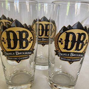 Set of 4 Devil's Backbone Brewing Pint Glasses. NWOT